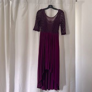 Free people purple dress, size small. Comes with slip.